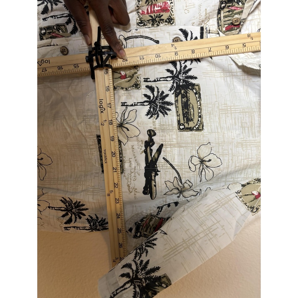 Roundtree & Yorke Outfitters Shirt Mens XL Hawaiian Floral Print Aloha Casual - Picture 8 of 9